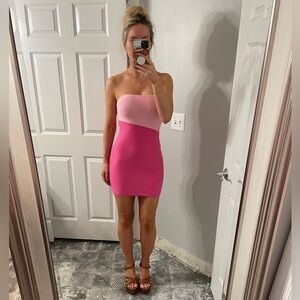Pink‎ Knit Tube Bodycon Mini Dress